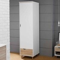 LPD Stockholm White & Oak Scandinavian Style Bedroom Range - Beds Chest Bedside