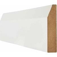 LPD White Primed Skirting Chamfered Internal Door Accessory D1.8 xW9.5 xH300cm