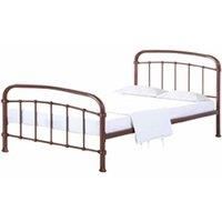 LPD Halston Rose Gold Copper Kingsize Metal Bed Frame