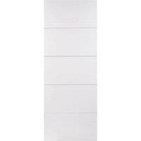 Horizontal 4 Line Internal Primed White 5 Panel Door - 686 x 1981mm