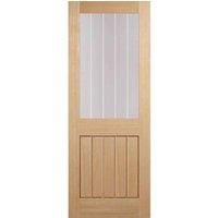 LPD (W) 30 inch Oak Mexicano Glazed Half Light Pre-Finished Internal Door