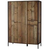 LPD 3 Drawer Chest of Drawers in Distressed Oak Effect - Industrial Style