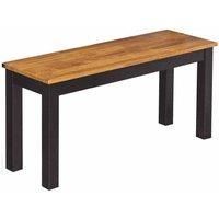 LPD Furniture Copenghagen Oak & Black Modern Living Room Range - Tables Sideboards Shelves(Bench)