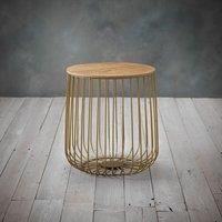 Enzo Marble Effect Side Table Black and white