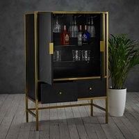 LPD Monaco Wine Cocktail Cabinet Black