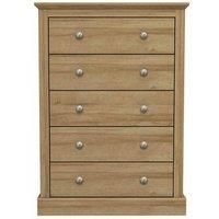 Devon Country Style Wooden Bedroom Furniture - Oak - 5 Drawer Chest
