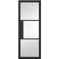 LPD (W) 30 inch Black Tribeca Glazed 3L Internal Door