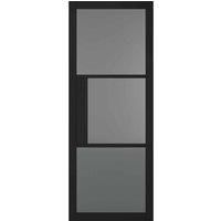 LPD (W) 33 inch Black Tribeca Glazed 3L Tinted Internal Door