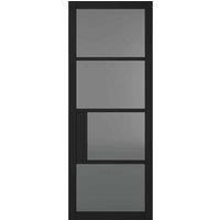 LPD (W) 27 inch Black Chelsea Glazed 4L Tinted Internal Door