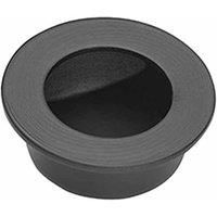 LPD Ironmongery Pisces Matt Black Pocket Door Finger Pull Internal Hardware D2.4 xW2.9 xH0cm