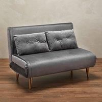 Madison Plush Velvet Sofa Bed - Green, Grey, Mustard, Pink or Teal