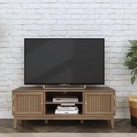 BORDEAUX TV UNIT STAND ENTERTAINMENT SHELF STORAGE RATTAN FRONTS LIVING ROOM