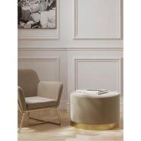 POUF SEAT FOOTSTOOL CHAIR SMALL LARA POUFFE BOUCLE