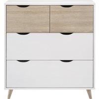 LPD Furniture Stockholm Chevron 4 Drawer Chest