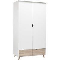 Stockholm Chevron 2 Door Wooden Wardrobe - Sonoma Oak