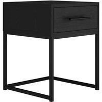 LPD Furniture Bray Matte Black Bedside Cabinet