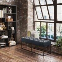 LPD Furniture Boden Steel Grey Bench
