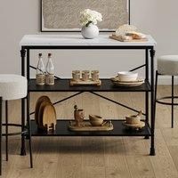 LPD Furniture Fairmont Marble Effect Console Table, Multi