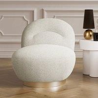 LPD Furniture Langham Ivory Swivel Chair, Cream