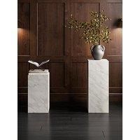 Lpd Home Sur White Marble Large Pedestall