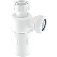 McAlpine A10 11/4 inch x 75mm Water Seal Bottle Trap with Multifit Outlet, White