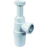 McAlpine A10A Plastic Round Bottle Trap Waste -1¼ " Adjustable Inlet White 32mm