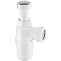 McAlpine AA10 Adjustable Inlet Slim Bottle Basin Trap - White