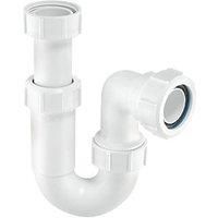 1.5 75mm Water Seal Adjustable Inlet Tubular Swivel 'P' Trap with Multifit Outlet