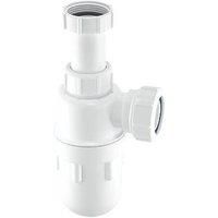 McAlpine C10A Adjustable Inlet Bottle Trap-1.5 inch, White