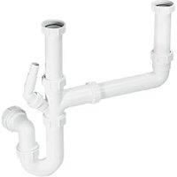McAlpine SK2 Standard Double Bowl Sink Kit, White