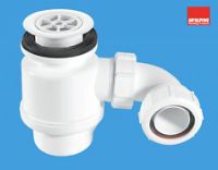 McALPINE STW2-R Shower Waste Trap Drain White 70mm Top for 50mm Tray Hole
