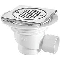 McAlpine TSG1T6SS 75mm Water Seal Gully with Horizontal Outlet for Tiled or...