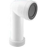 McAlpine WC-CON8E 90 Degree Bend Adjustable Length Extended Inlet Rigid WC Connector, White