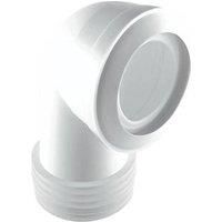 McAlpine MAC-8 90 Degree Bend MACFIT WC Connector Standard Length, White
