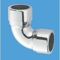 McAlpine Chrome Plated Brass 90° Elbow 35mm Compression 35A-CB (D326)