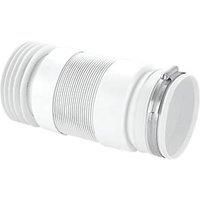 McAlpine WC-F21R Straight Back to Wall Flexible WC Connector, White