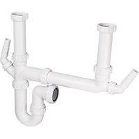 McAlpine 1½" x 75mm Double Bowl Sink Kit SK2A