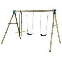 Plum Colobus Wooden Garden Double Swing & Glider Set