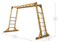 Plum® Wooden Monkey Bars Stand-alone Climbing Frame