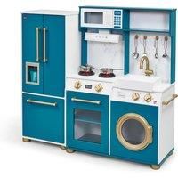 Plum Bakehouse Traditional Wooden Kitchen With Fridge - Oxford Blue