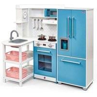 Plum Penne Pantry Wooden Corner Kitchen With Fridge - Berry Blue