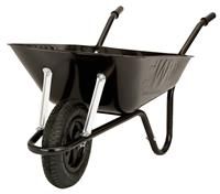 Walsall Wheelbarrows 85L Heavy Duty Builders Barrow  Black