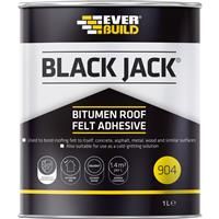 Everbuild Black Jack Roofing Felt Adhesive 1L Bitumen