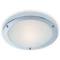 Firstlight Rondo Flush Ceiling / Wall Light Chrome & Opal Glass
