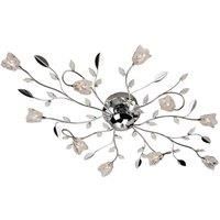 Firstlight Products 8362CH Cindy 10 Light Flush Fitting, Chrome with Clear Glass