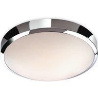 Firstlight Toro Modern Style LED Flush Ceiling Light 11W Warm White in Chrome and Opal