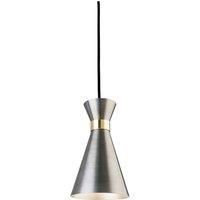 Firstlight Ohio 1 Light Pendant Ceiling Light Shade Antique Silver Brass Gold