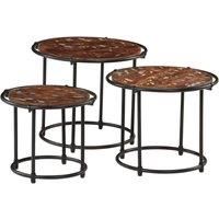 Nesting Tables 3 pcs Solid Wood Reclaimed