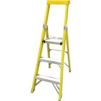 NEW Zarges GRP Platform Steps Platform 0.82m 3 Rungs - Yellow