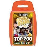 Top Trumps World Football Stars Top 200 Card Game Pack 6, Virgil Van Dijk, Thomas Muller, Saka and Odegaard educational gift for ages 6 plus, Orange